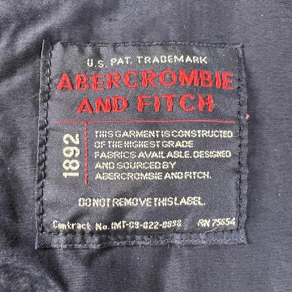 ABERCROMBIE & FITCH Reversible Ski Jacket Mens Size Large Navy Blue Gray ‎ A&F